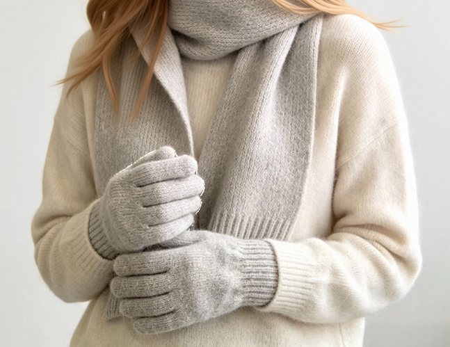 Knit accessories collection scene