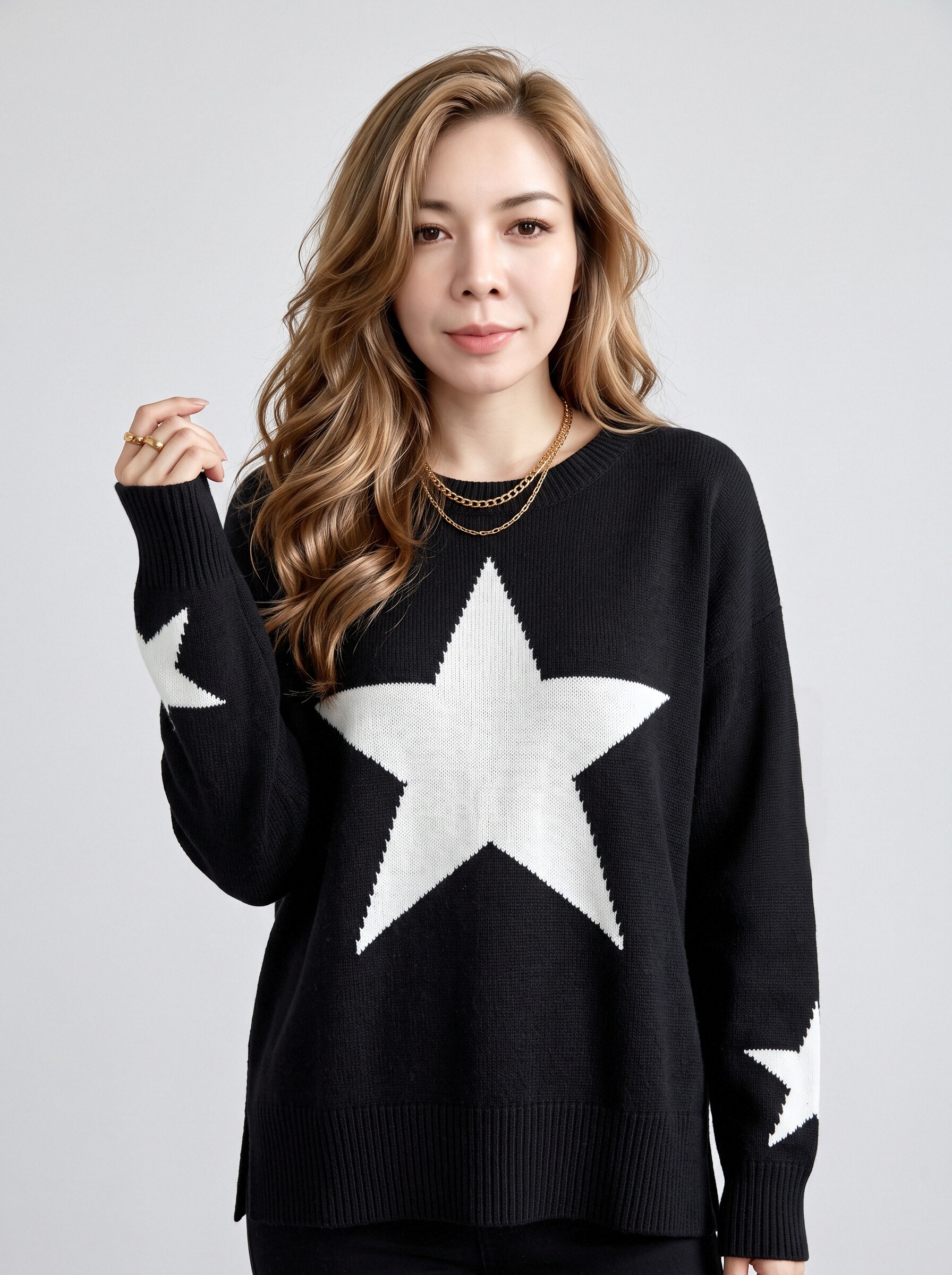 Knitted Crew Neck Pullover view 9