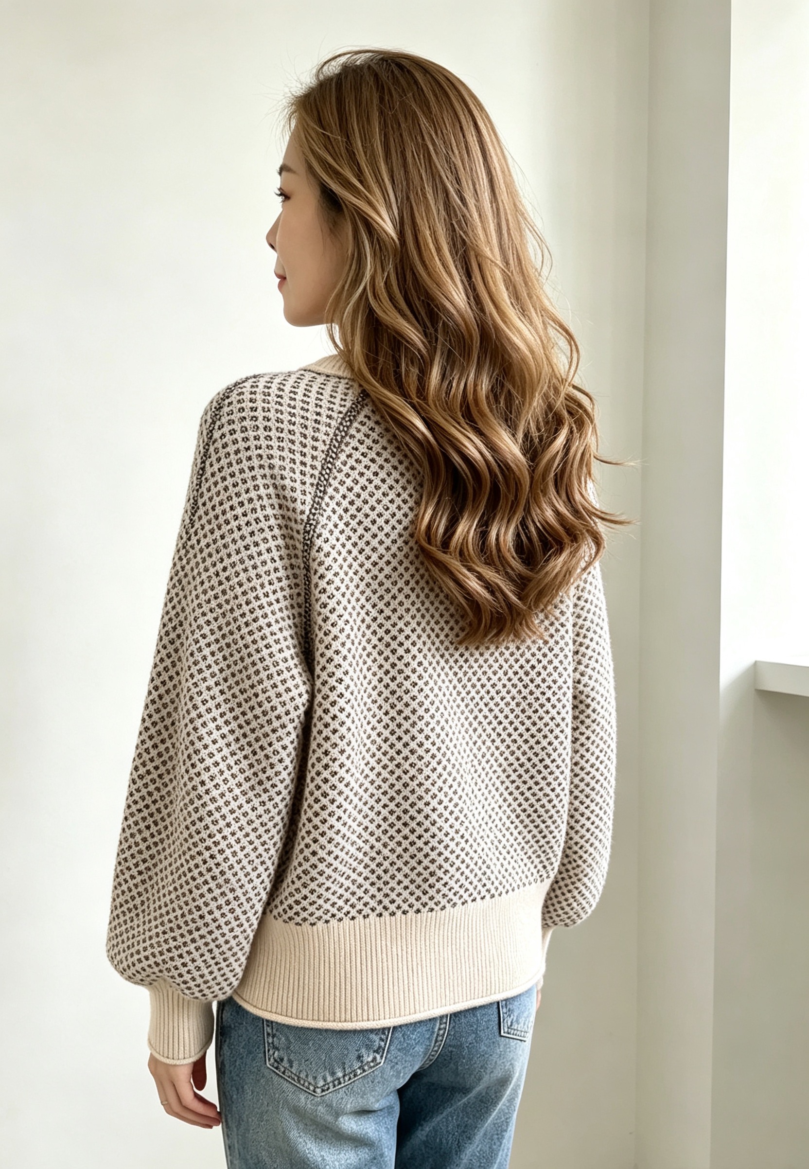 Women Knitwear Sweater — Minimal Ribbed Pullover view 2