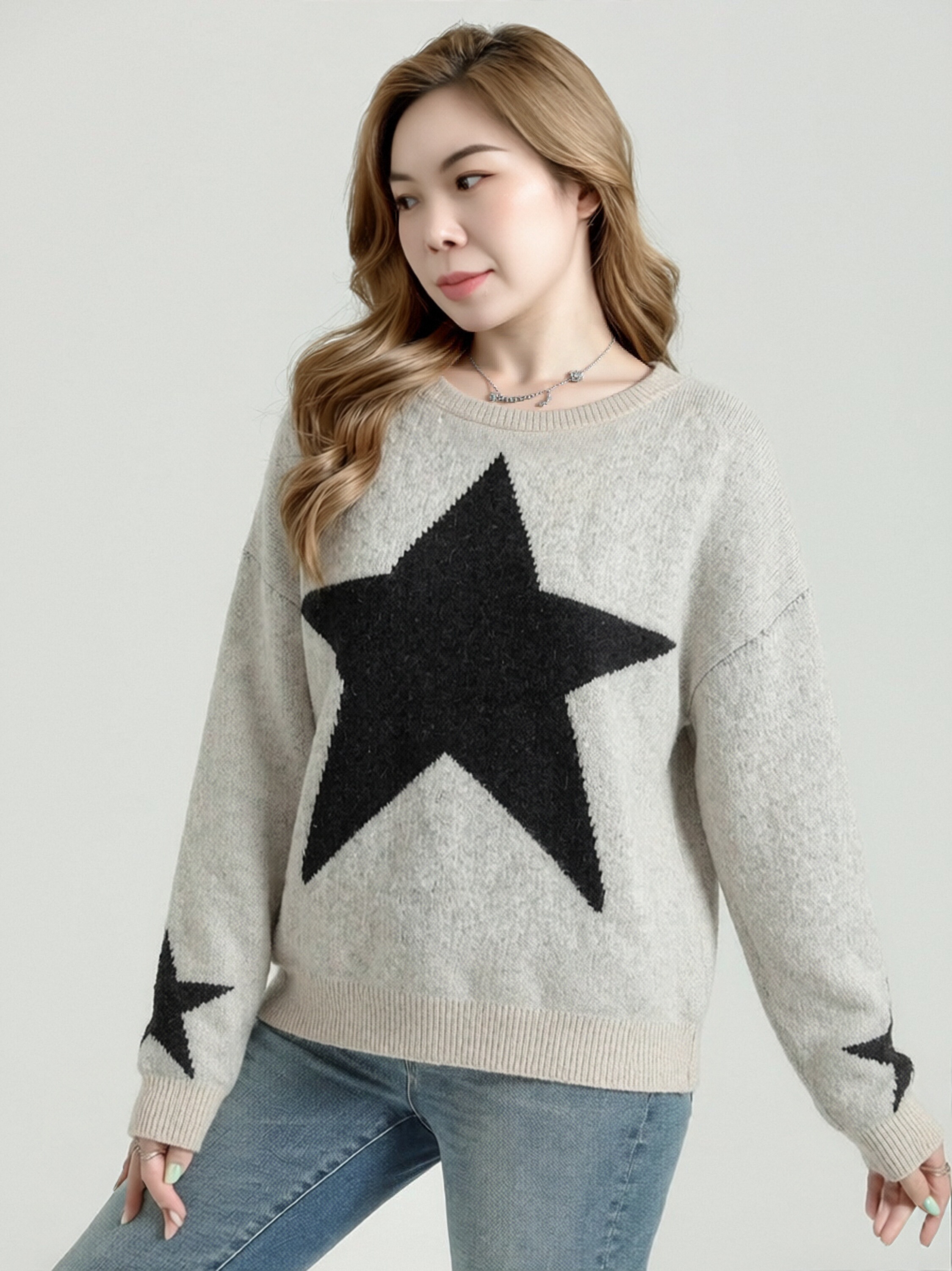 Knitted Crew Neck Pullover view 2