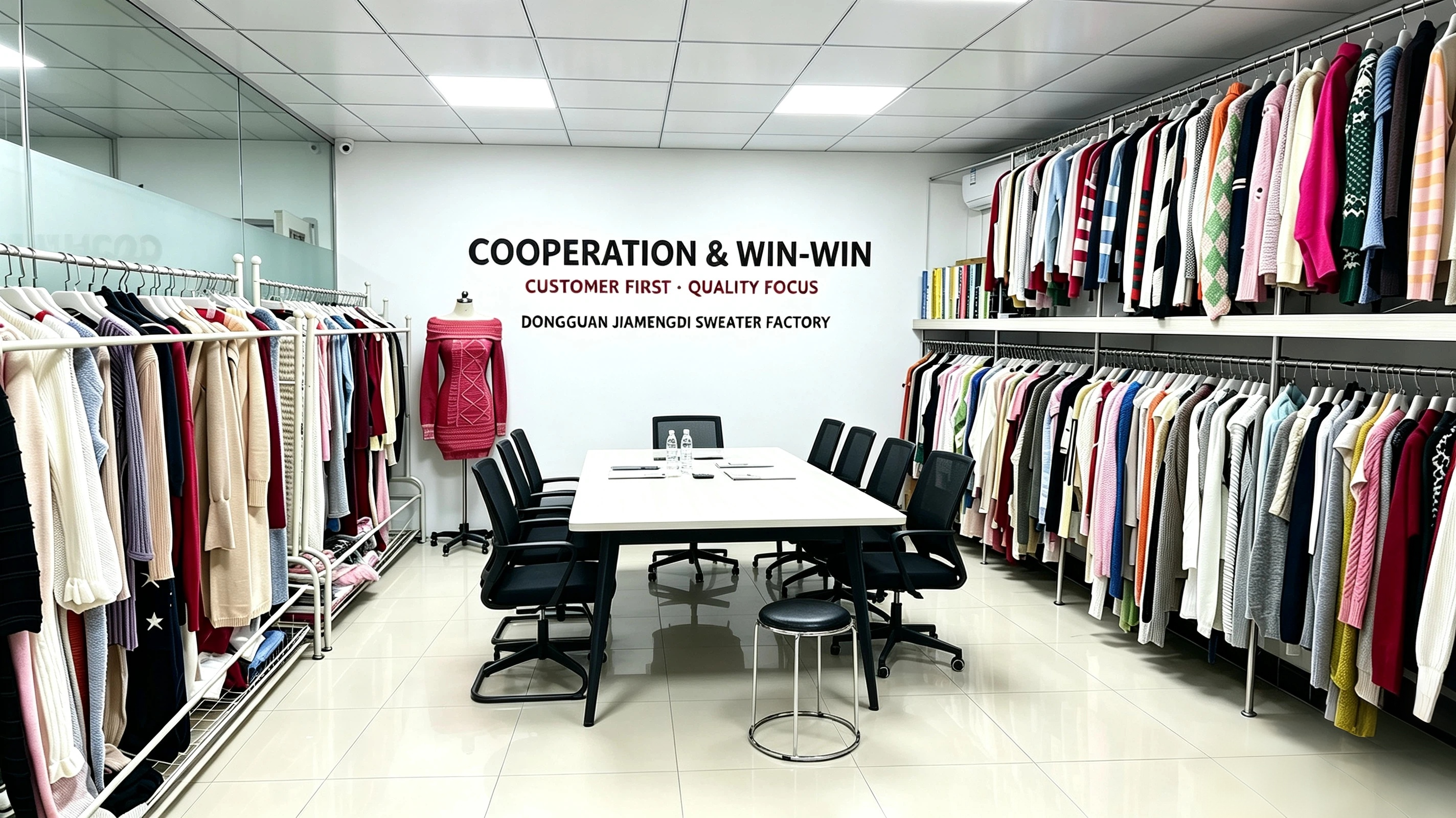 Knitwear production facility scene