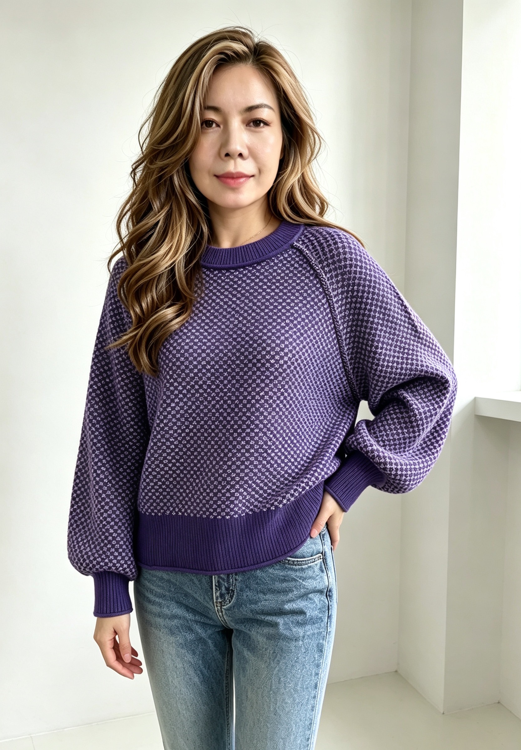 Women Knitwear Sweater — Minimal Ribbed Pullover view 4